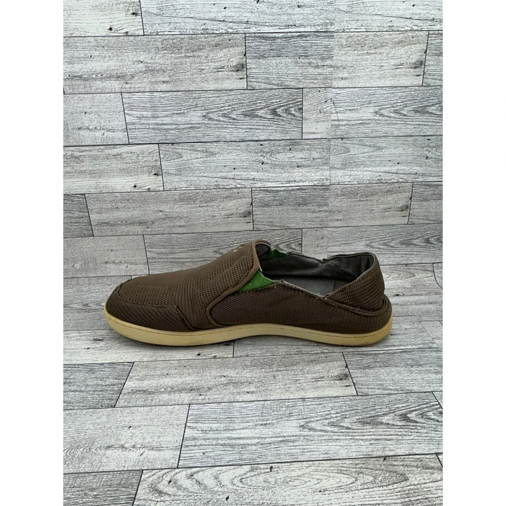 OluKai Nohea Mesh Men Slip On Loafers Brown Mesh Shoes 10188-4040 Size 11